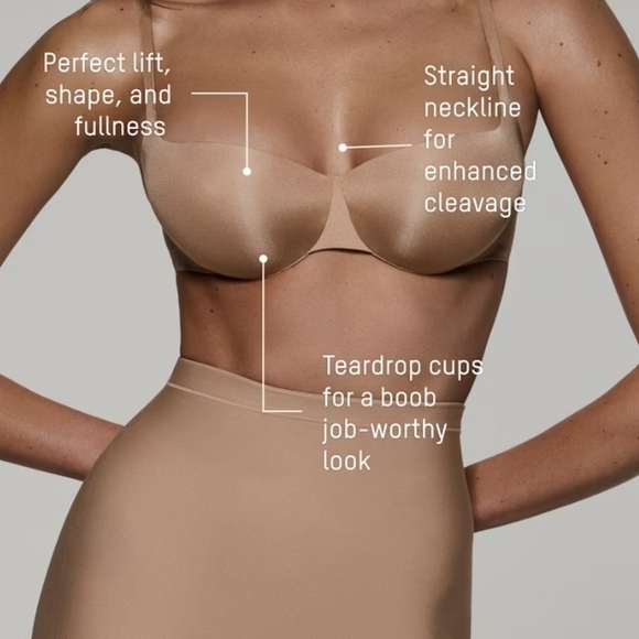 SKIMS Tan Push Up Bra NWT - Picture 2 of 5